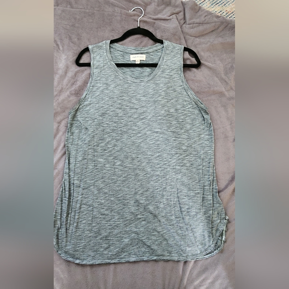 Cloth And Stone Heather Gray Tank Top, M